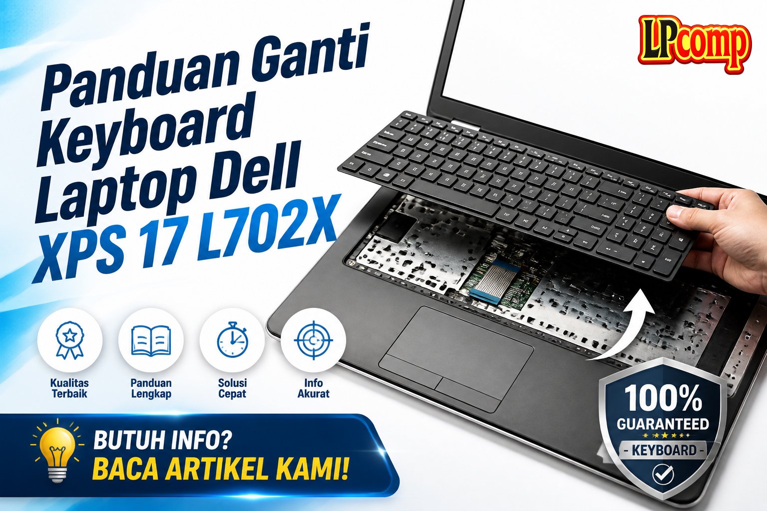 Panduan Ganti Keyboard Laptop Dell XPS 17 L702X