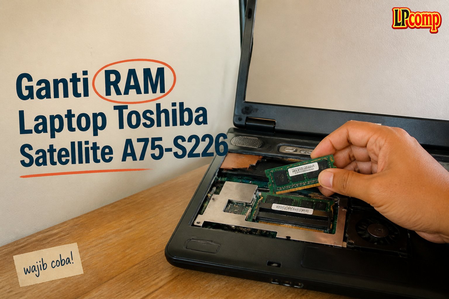 Ganti RAM Laptop Toshiba Satellite A75-S226