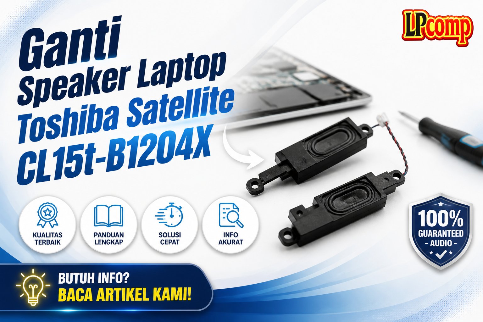 Ganti Speaker Laptop Toshiba Satellite CL15t-B1204X