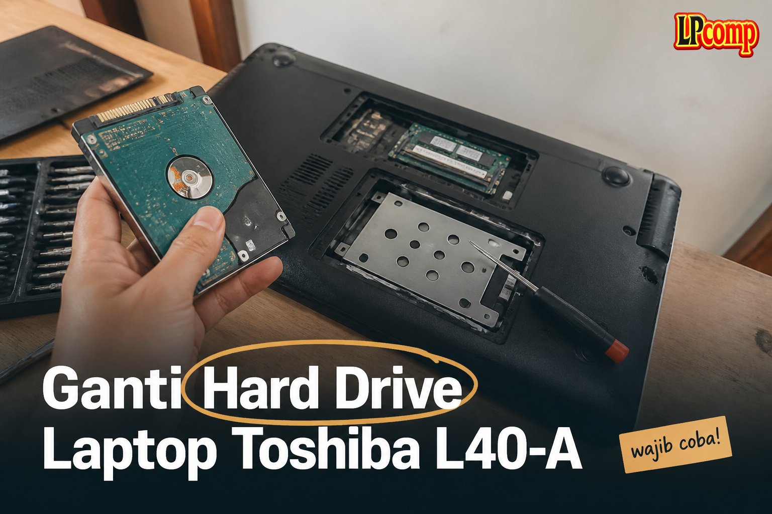 Ganti Hard Drive Laptop Toshiba L40-A
