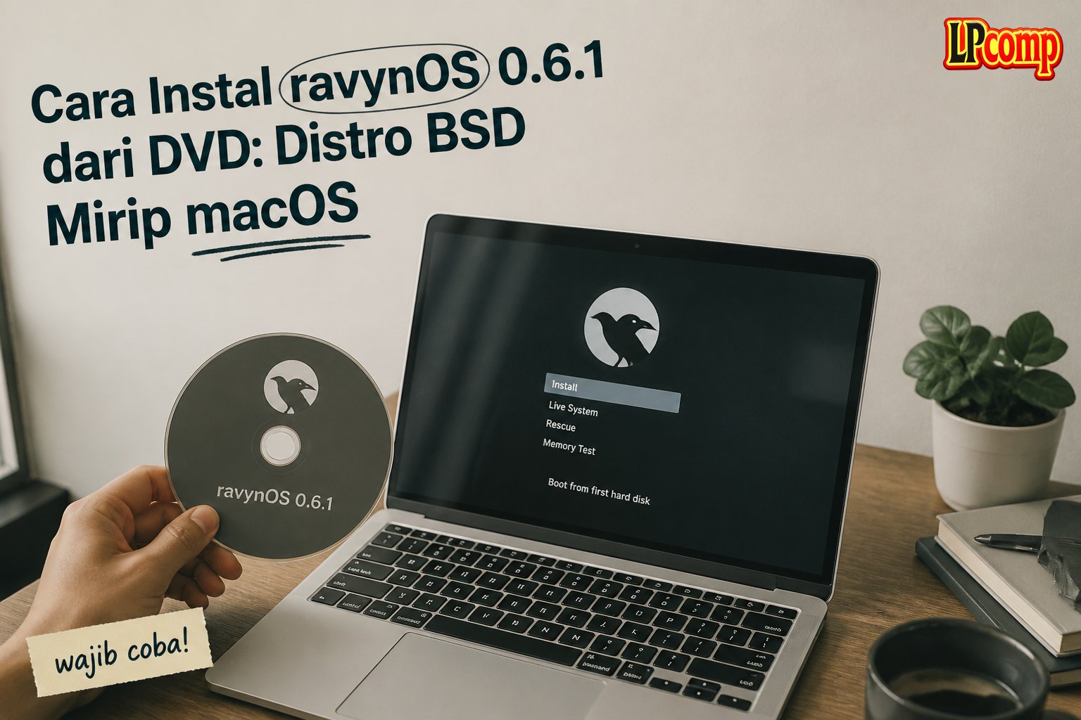 Cara Instal ravynOS 0.6.1 dari DVD: Distro BSD Mirip macOS