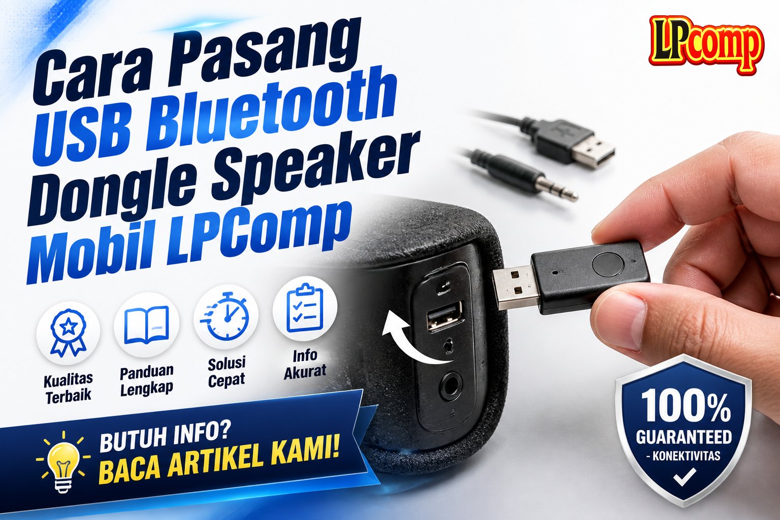 Cara Pasang USB Bluetooth Dongle Speaker Mobil LPComp