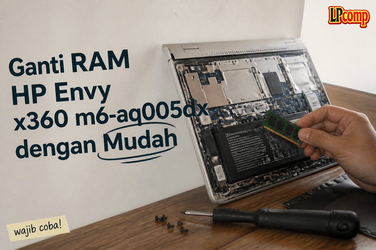 Ganti RAM HP Envy x360 m6-aq005dx dengan Mudah