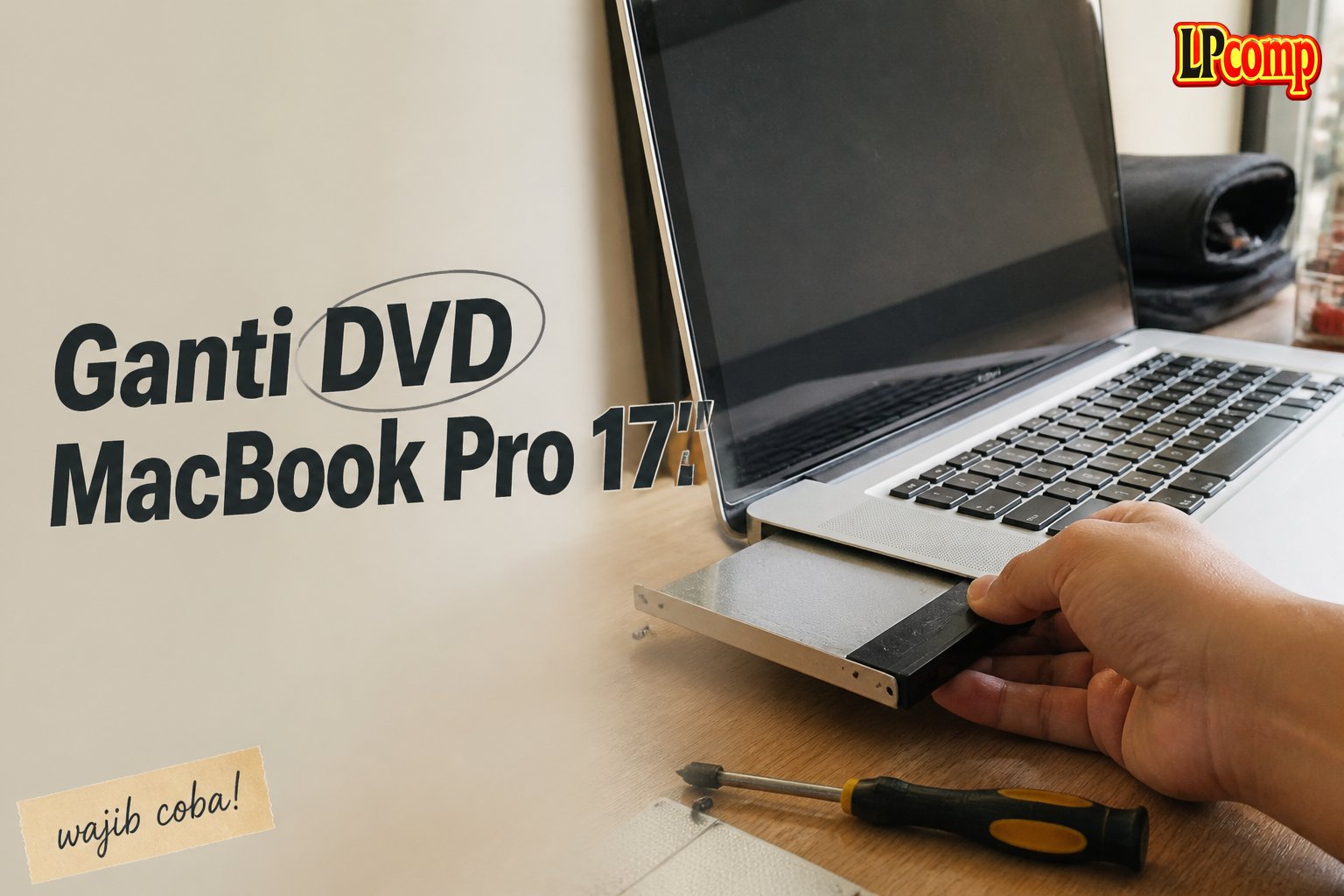 Ganti DVD MacBook Pro 17"