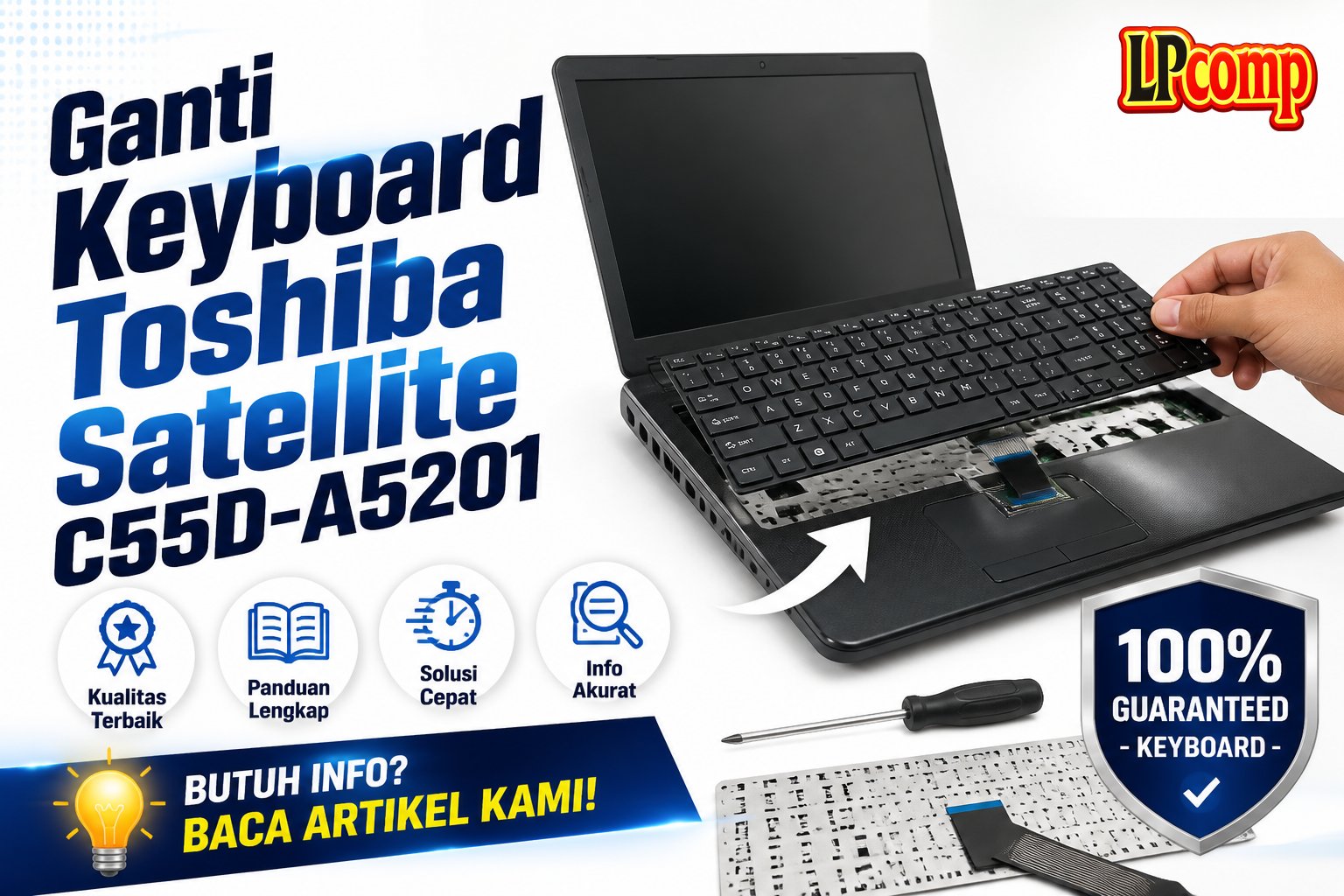 Ganti Keyboard Toshiba Satellite C55D-A5201