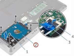 Langkah 3 — Mengangkat Bracket Hard Drive