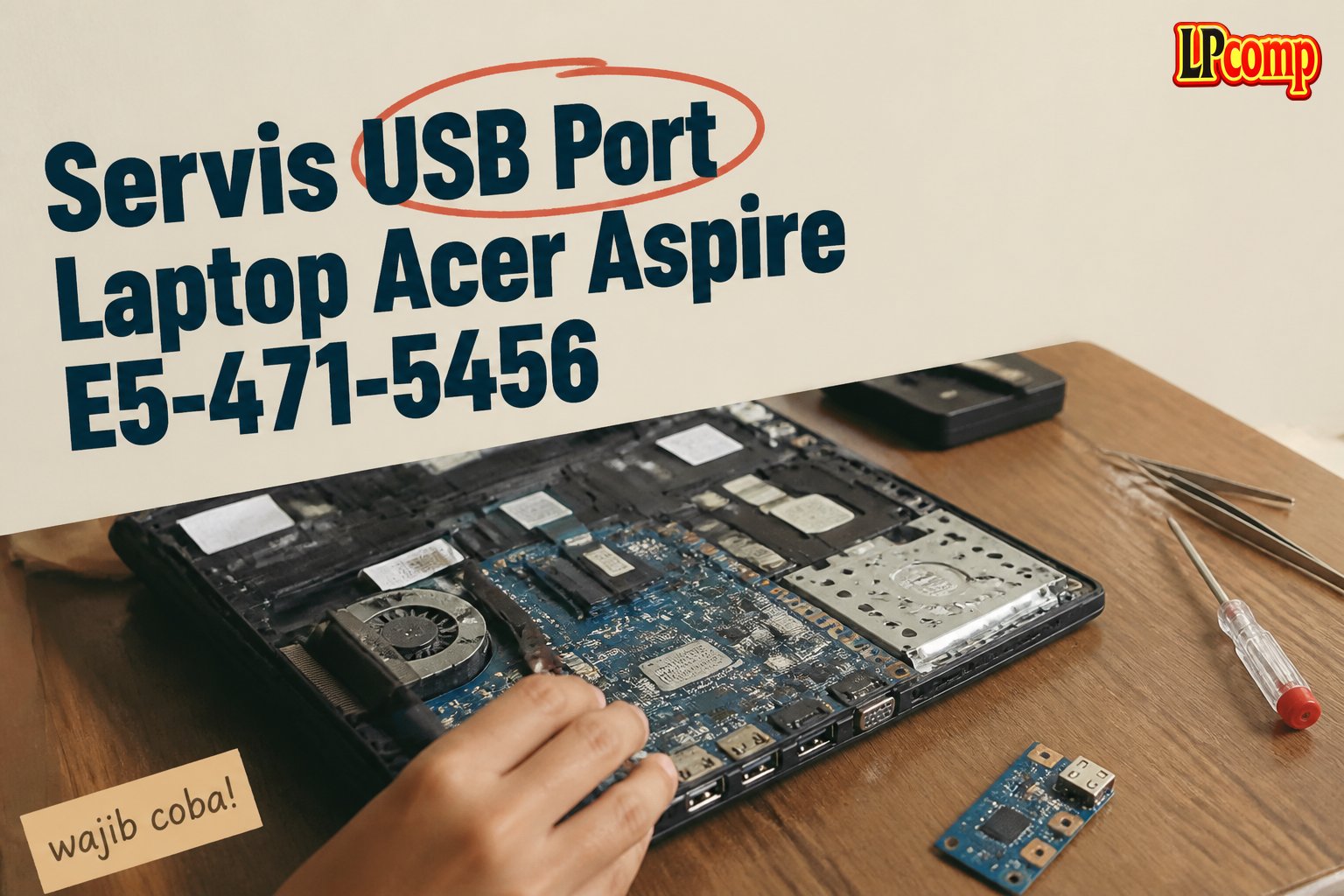 Servis USB Port Laptop Acer Aspire E5-471-5456