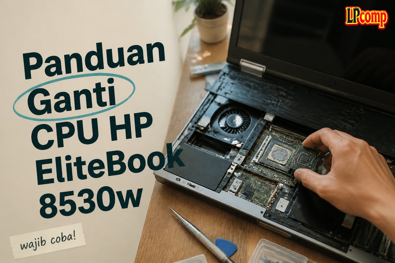 Panduan Ganti CPU HP EliteBook 8530w