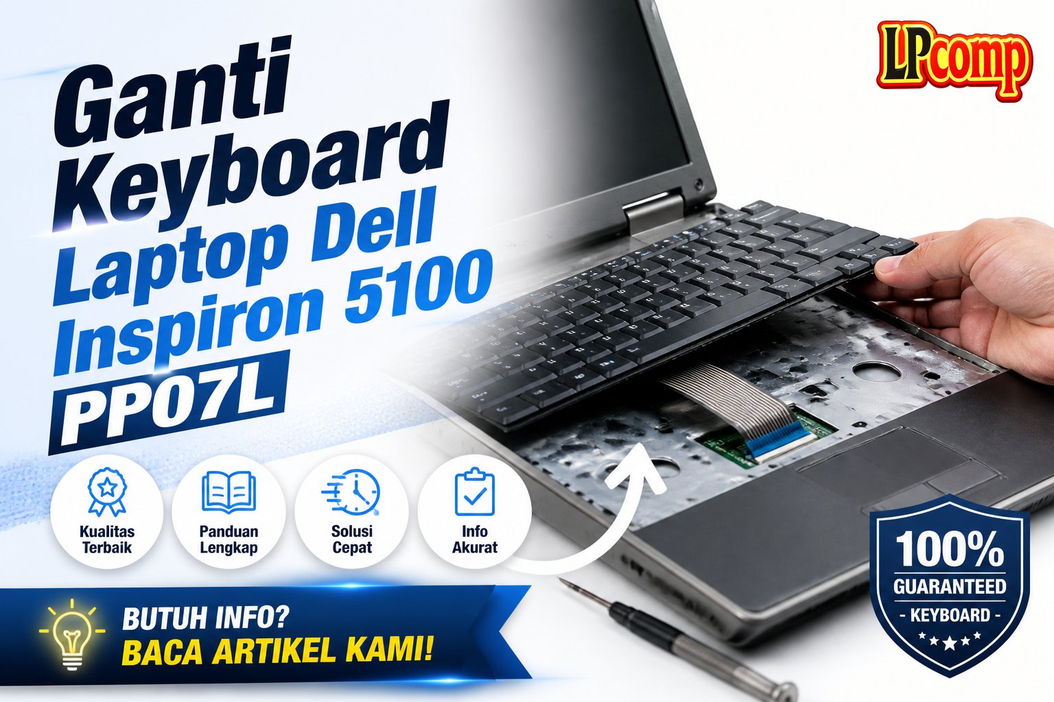 Ganti Keyboard Laptop Dell Inspiron 5100 PP07L