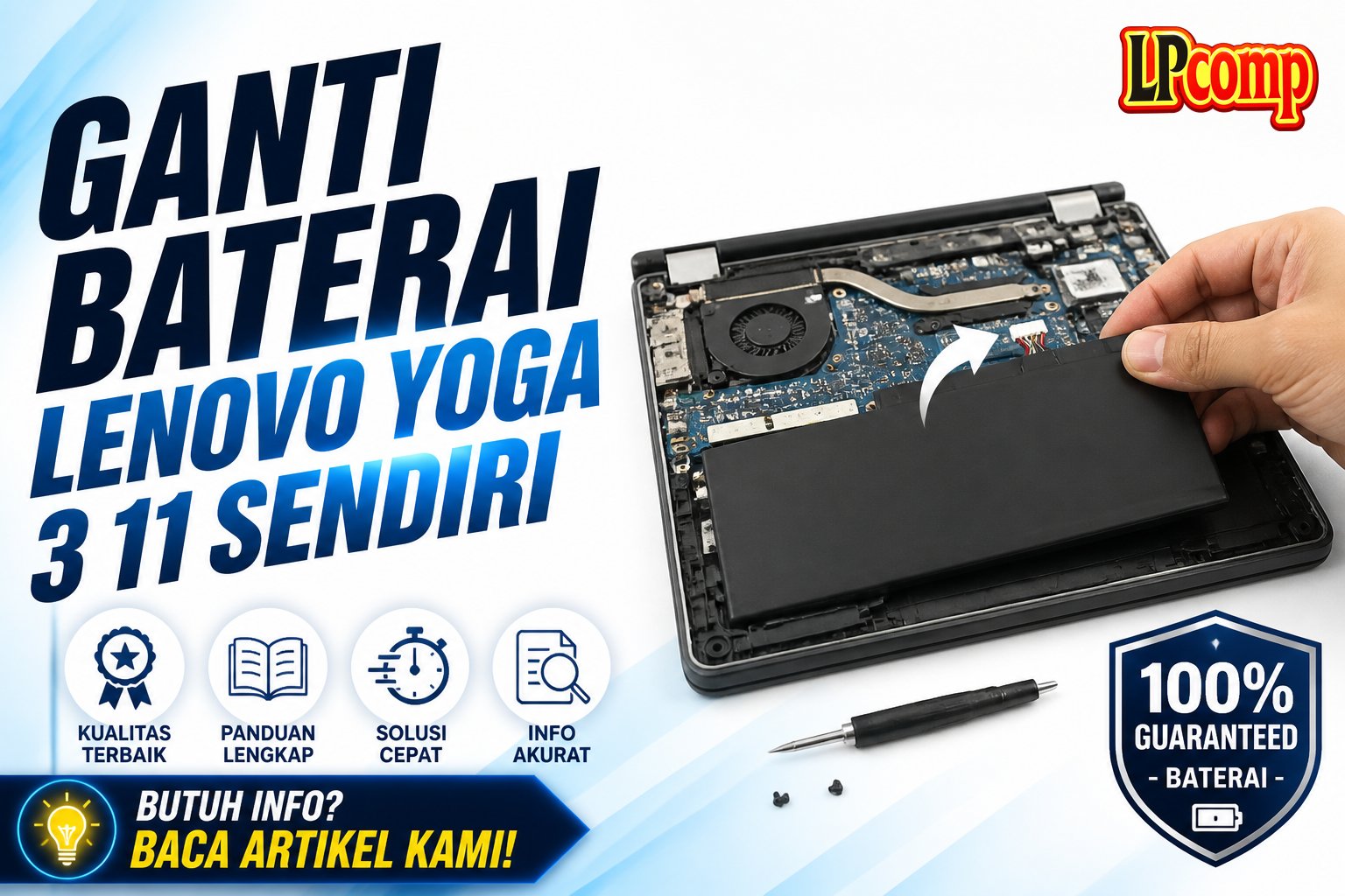 Ganti Baterai Lenovo Yoga 3 11 Sendiri