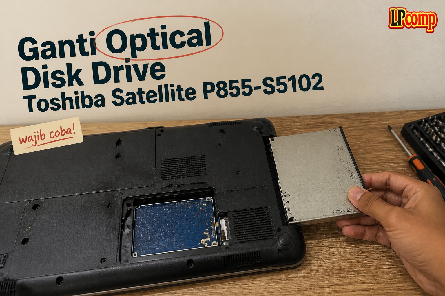 Ganti Optical Disk Drive Toshiba Satellite P855-S5102