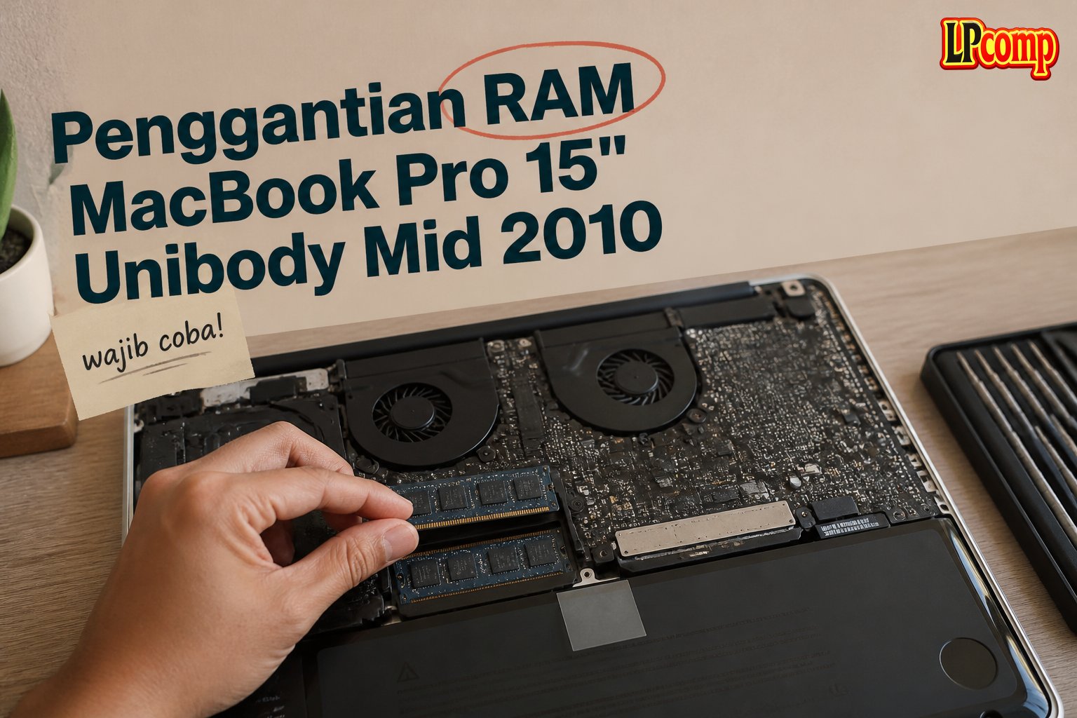 Penggantian RAM MacBook Pro 15" Unibody Mid 2010