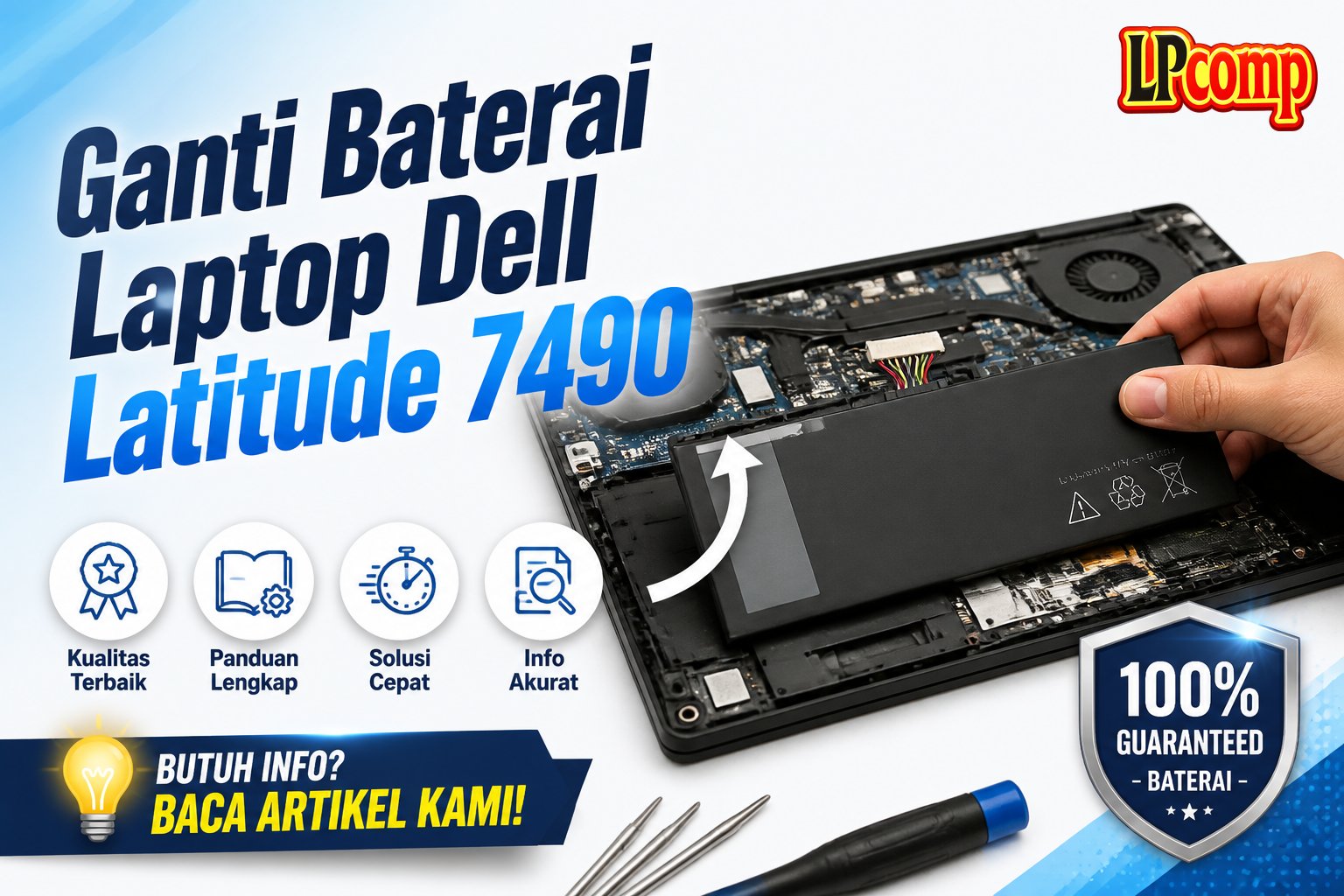 Ganti Baterai Laptop Dell Latitude 7490