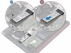 Langkah 2 — Lepaskan SSD dari Slot