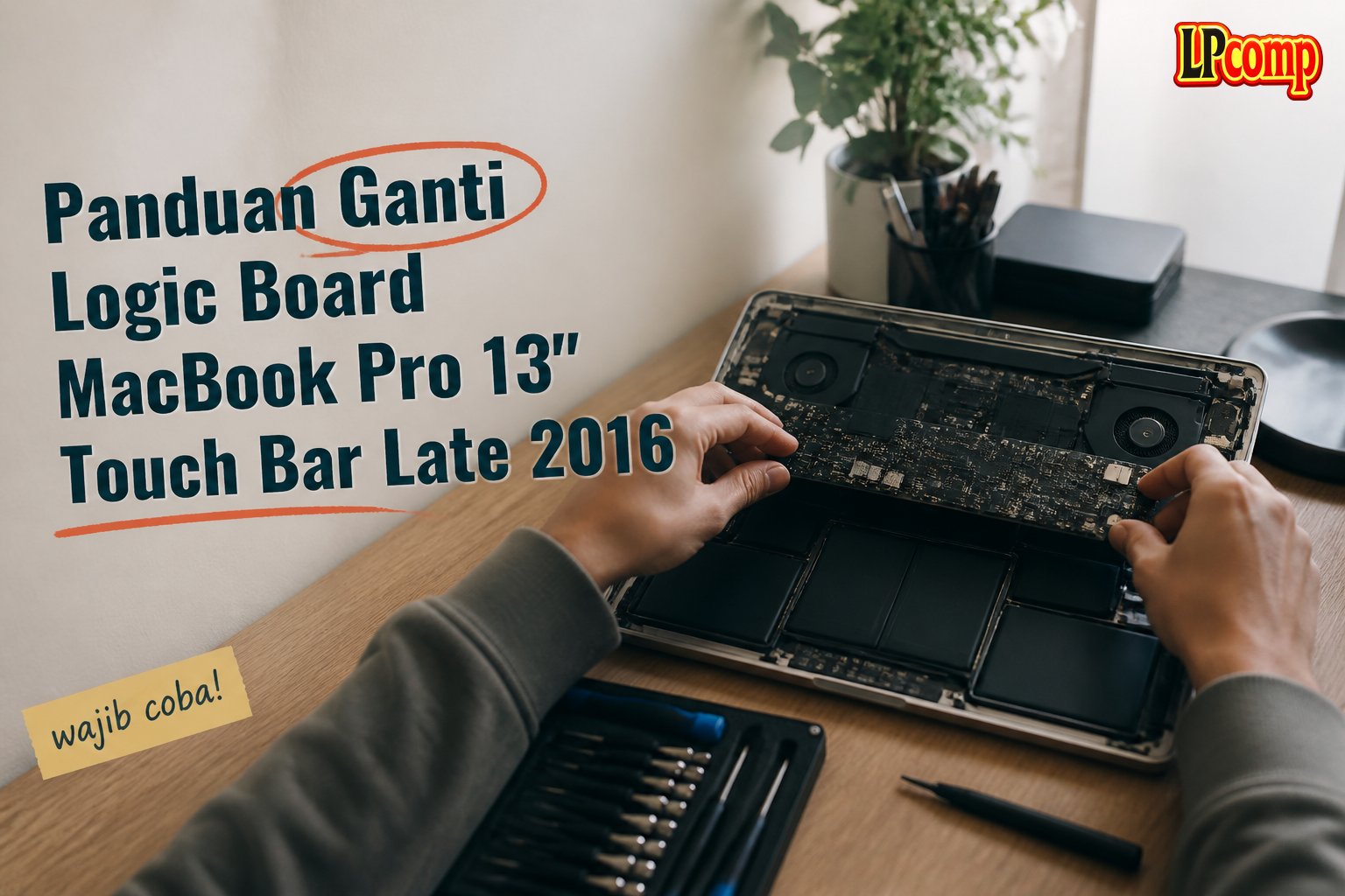 Panduan Ganti Logic Board MacBook Pro 13" Touch Bar Late 2016
