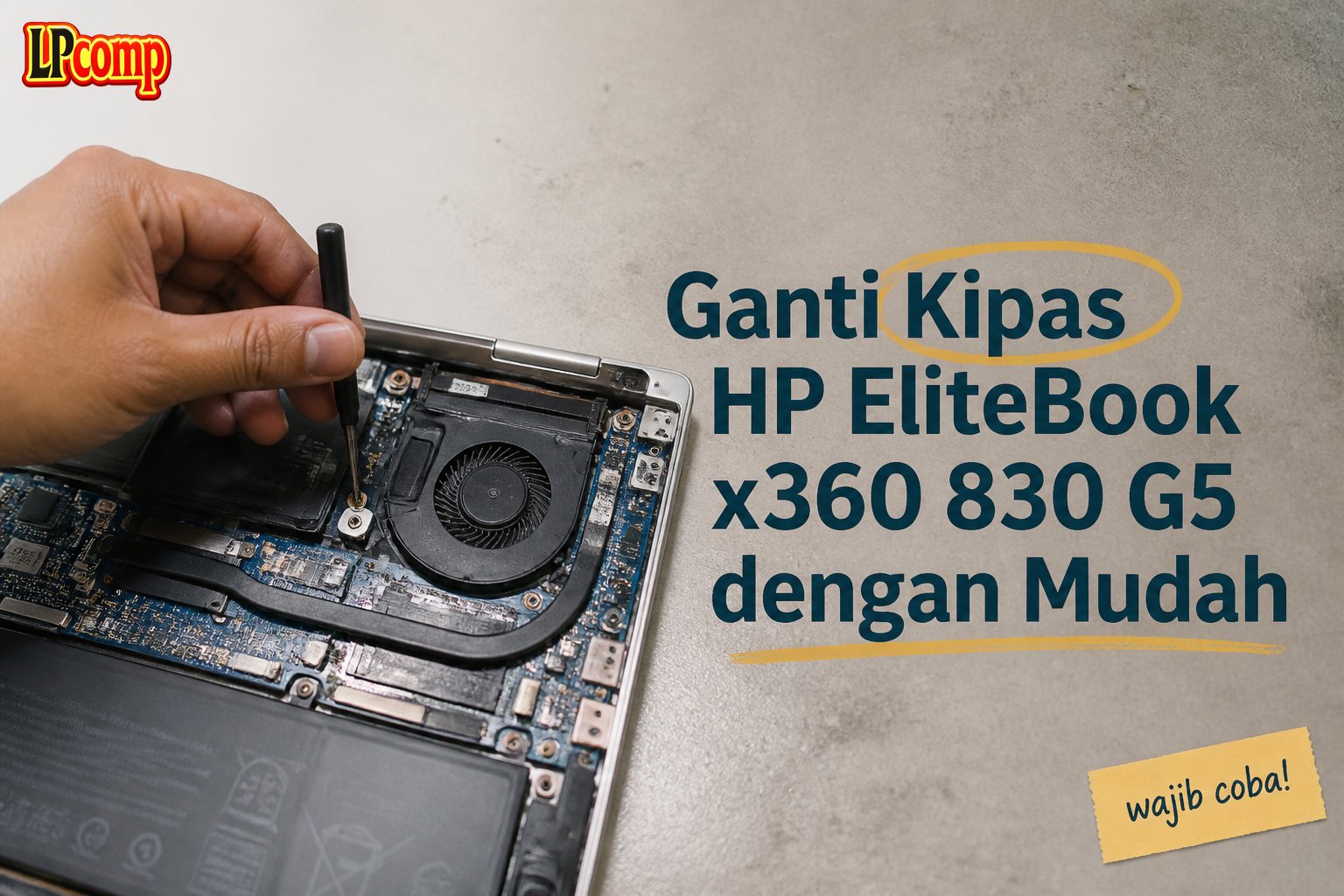 Ganti Kipas HP EliteBook x360 830 G5 dengan Mudah