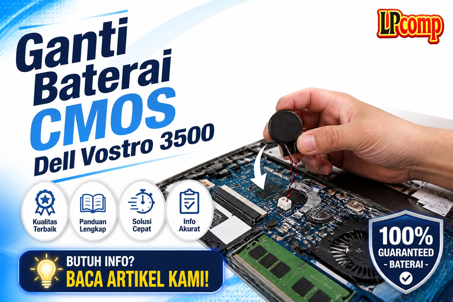 Ganti Baterai CMOS Dell Vostro 3500