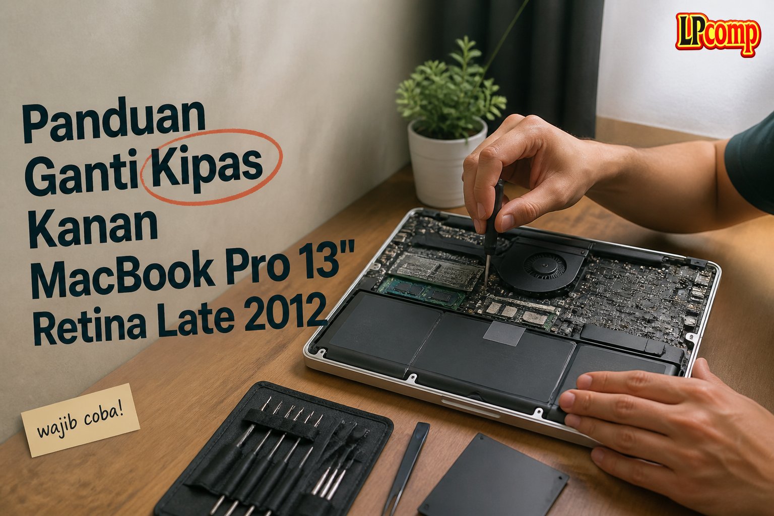 Panduan Ganti Kipas Kanan MacBook Pro 13" Retina Late 2012