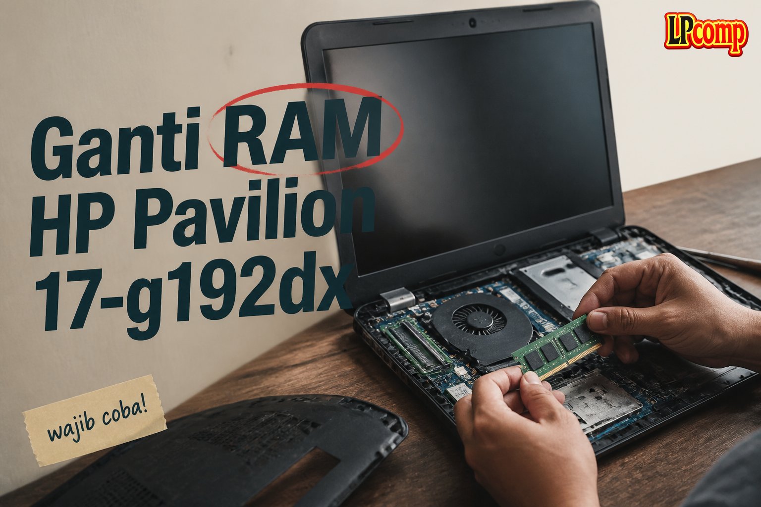 Ganti RAM HP Pavilion 17-g192dx