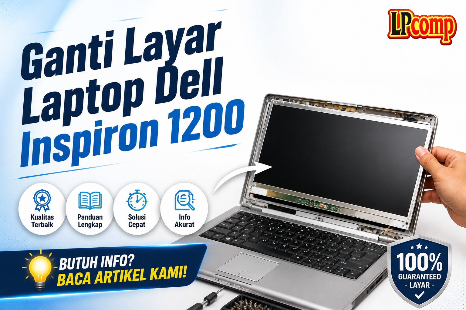 Ganti Layar Laptop Dell Inspiron 1200