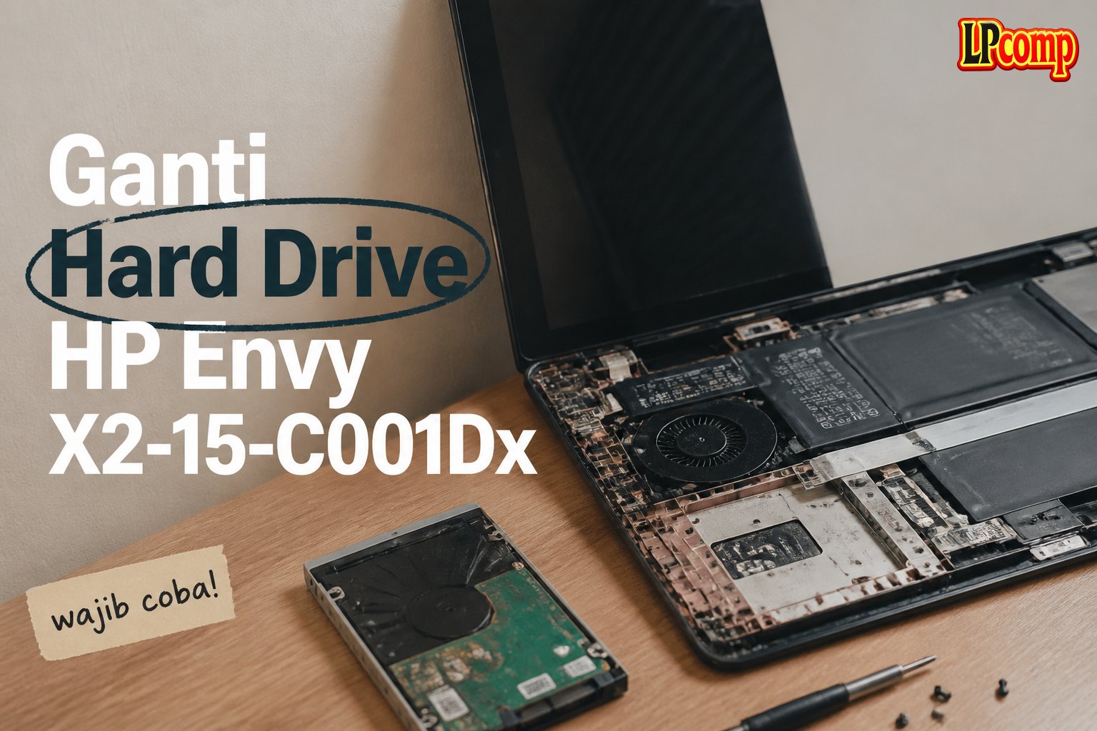 Ganti Hard Drive HP Envy X2-15-C001Dx