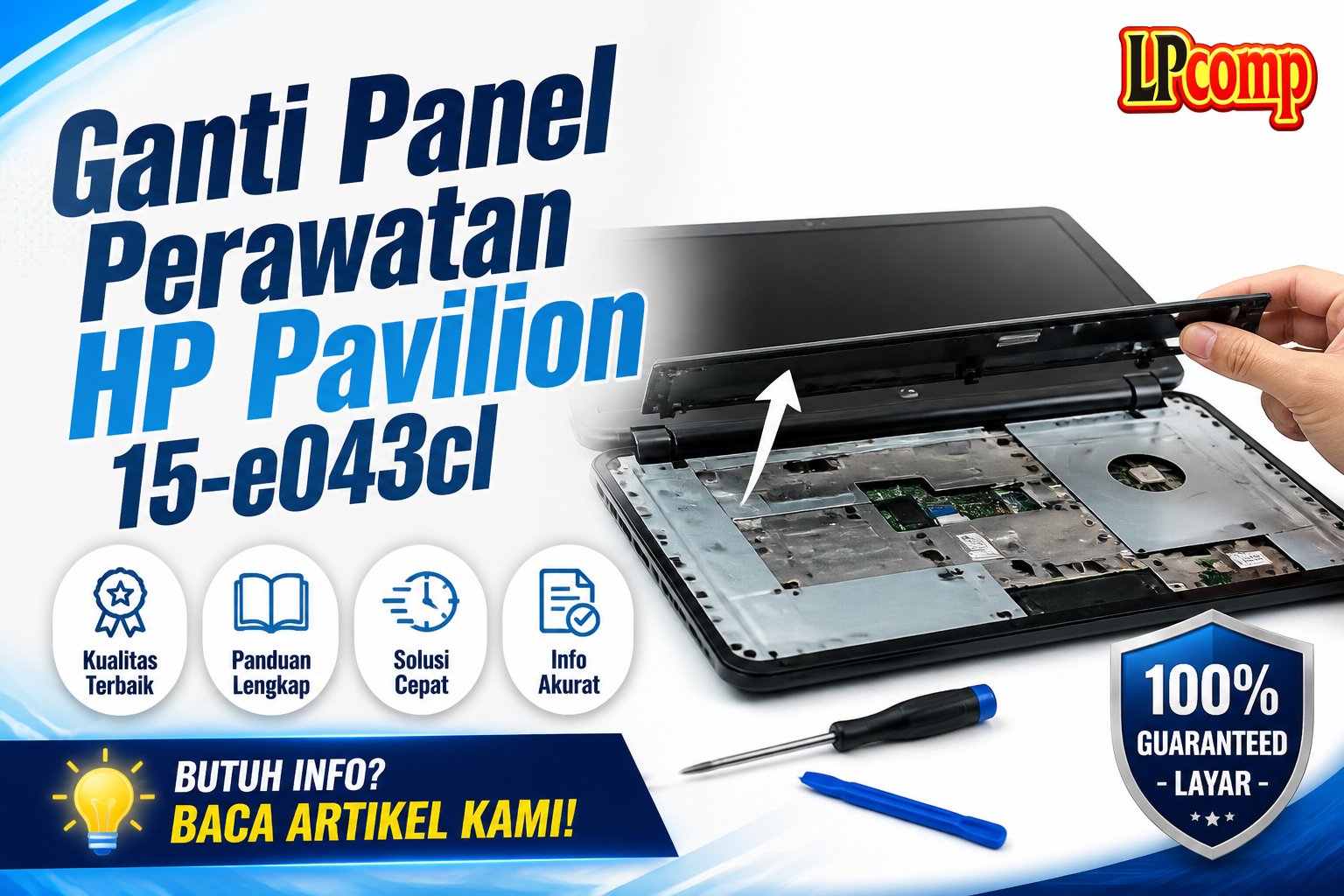 Ganti Panel Perawatan HP Pavilion 15-e043cl