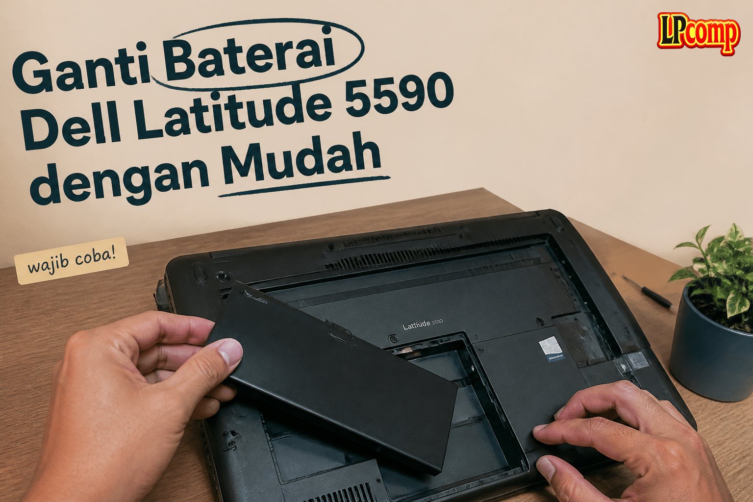 Ganti Baterai Dell Latitude 5590 dengan Mudah