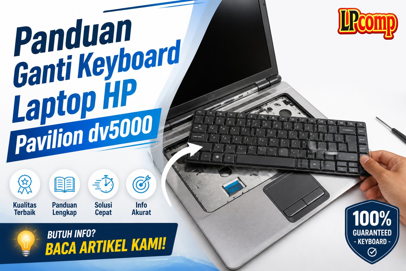 Panduan Ganti Keyboard Laptop HP Pavilion dv5000