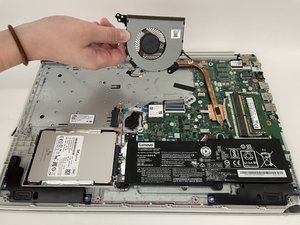 Langkah 3 — Lepaskan kipas CPU dari tempatnya