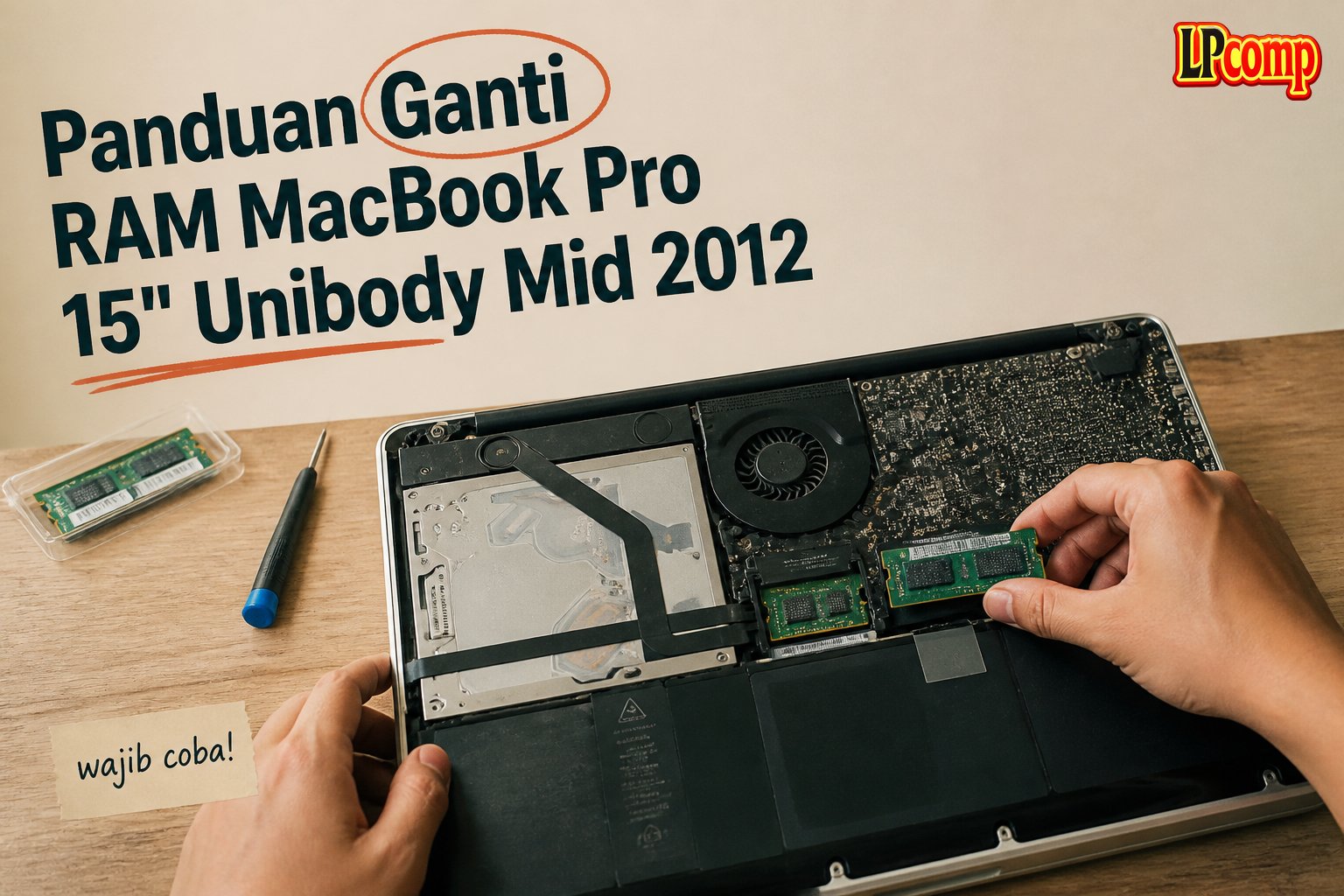 Panduan Ganti RAM MacBook Pro 15" Unibody Mid 2012