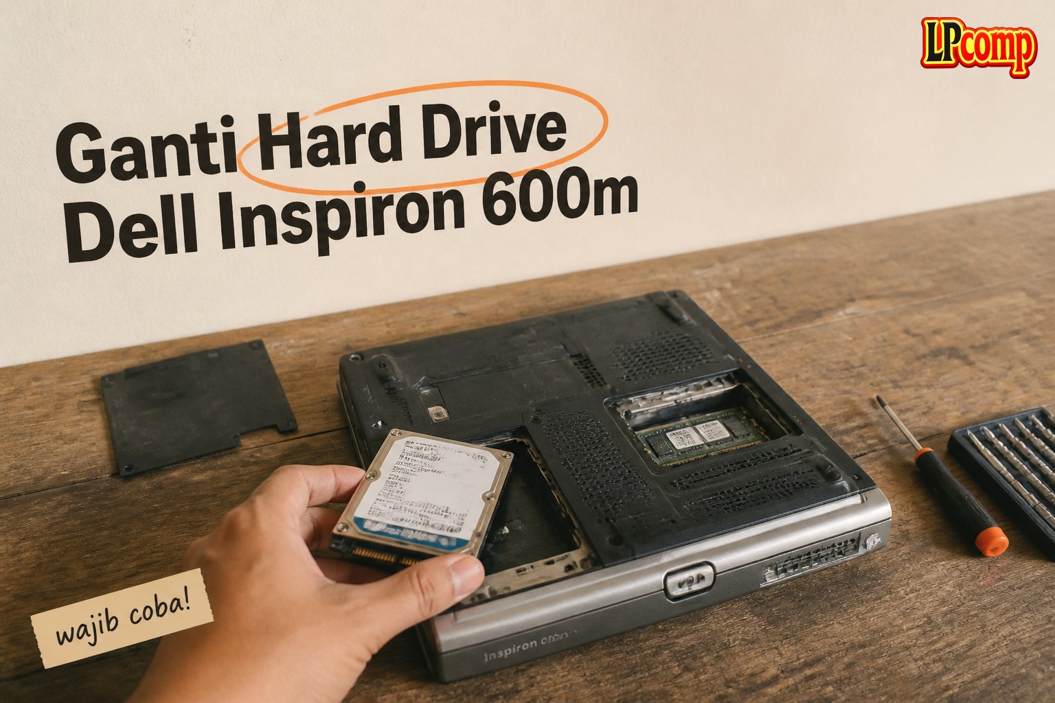 Ganti Hard Drive Dell Inspiron 600m