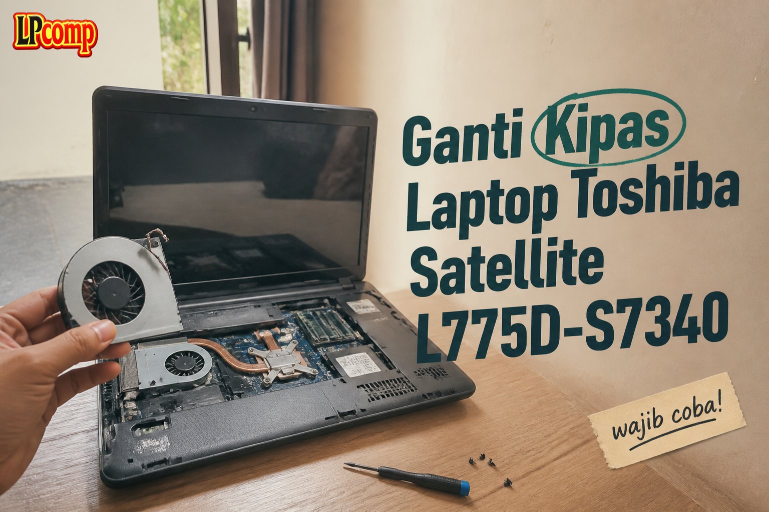 Ganti Kipas Laptop Toshiba Satellite L775D-S7340