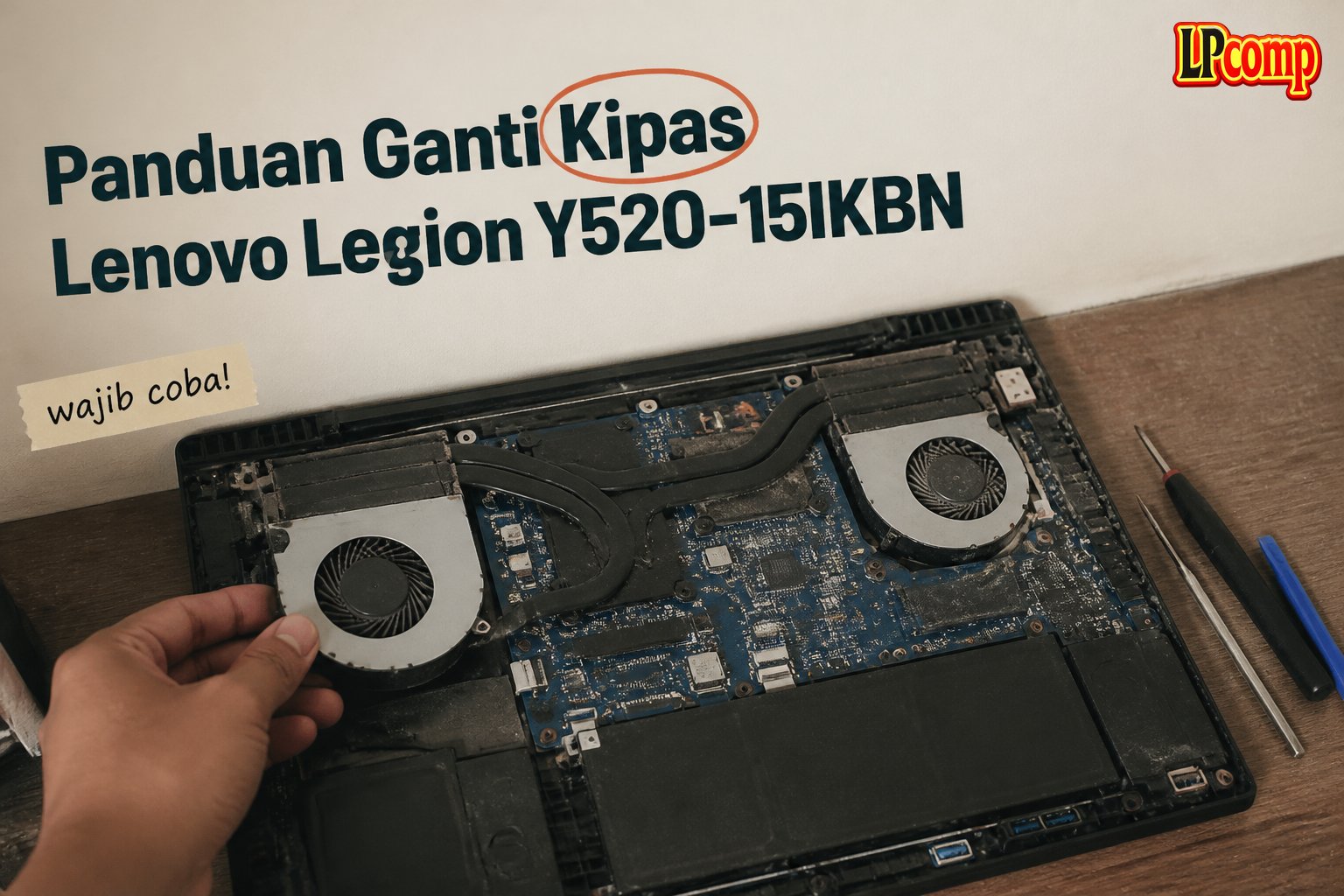 Panduan Ganti Kipas Lenovo Legion Y520-15IKBN
