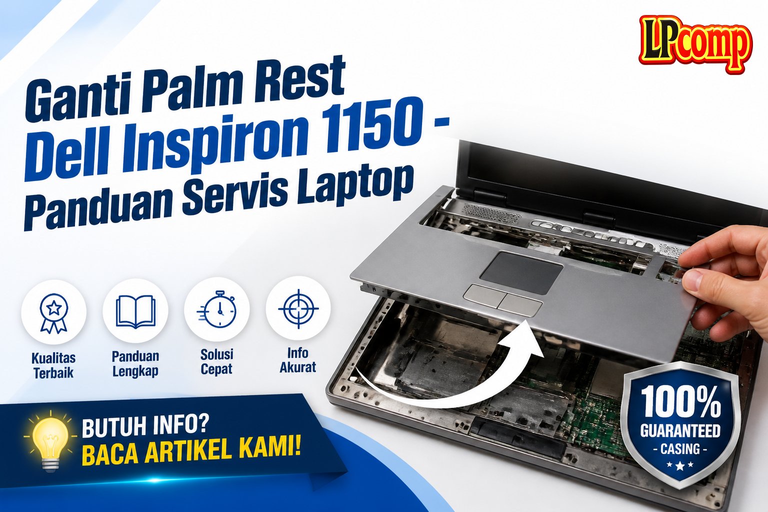 Ganti Palm Rest Dell Inspiron 1150 - Panduan Servis Laptop