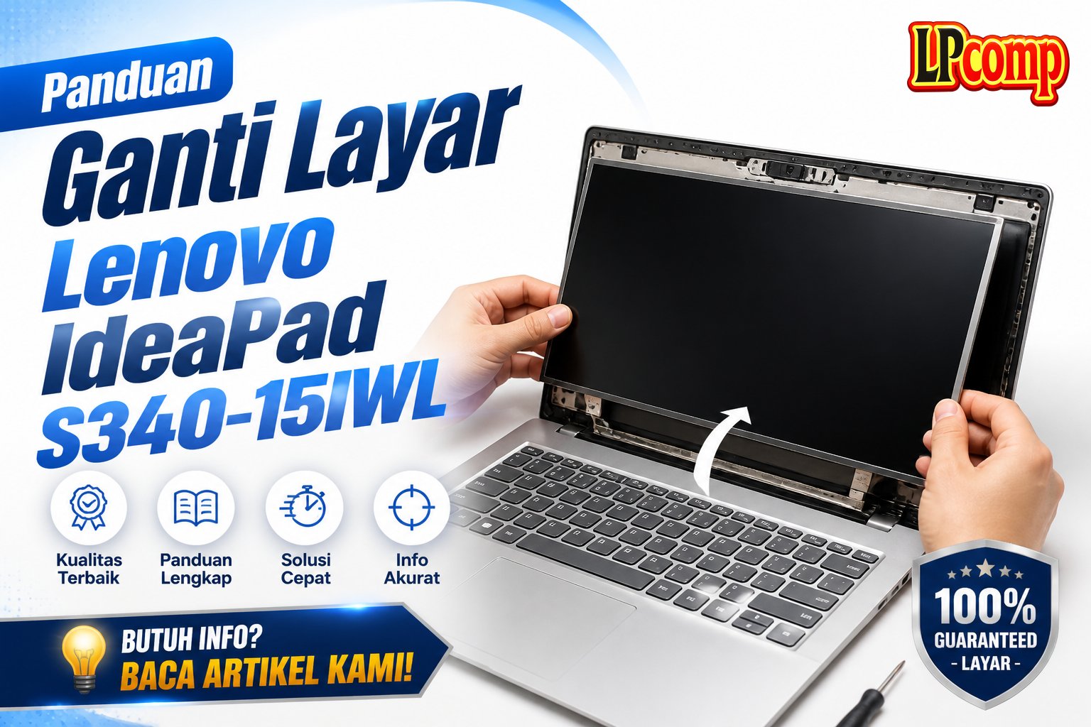 Panduan Ganti Layar Lenovo IdeaPad S340-15IWL