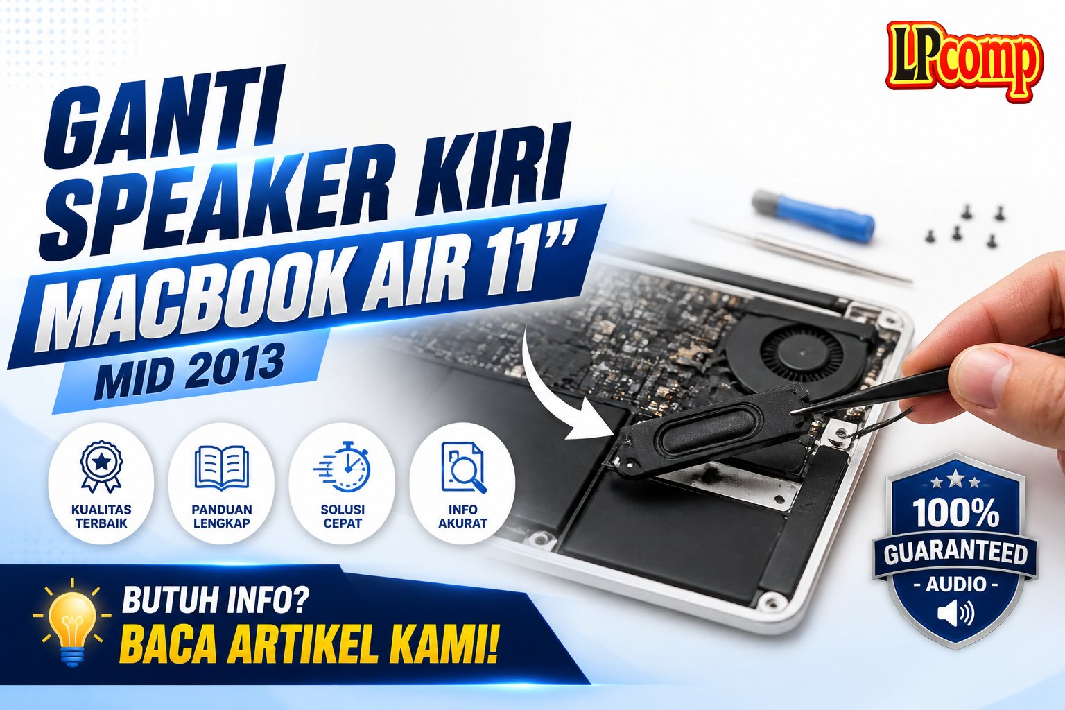 Ganti Speaker Kiri MacBook Air 11" Mid 2013