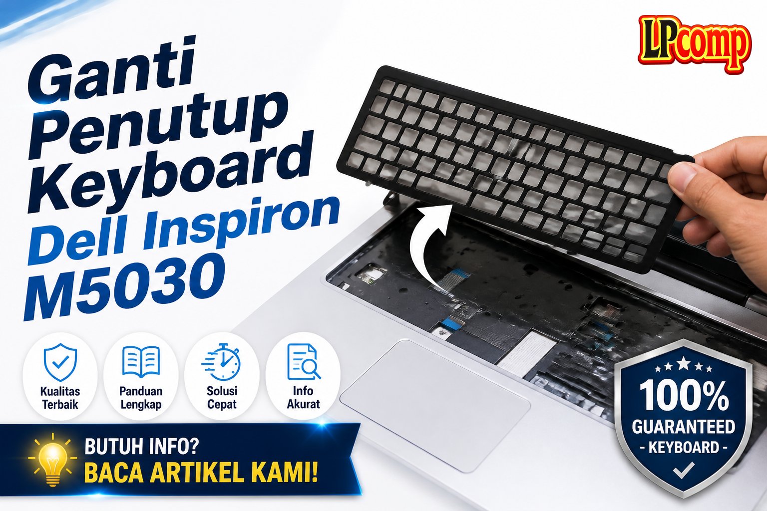 Ganti Penutup Keyboard Dell Inspiron M5030