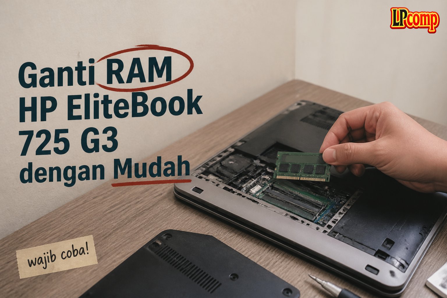 Ganti RAM HP EliteBook 725 G3 dengan Mudah
