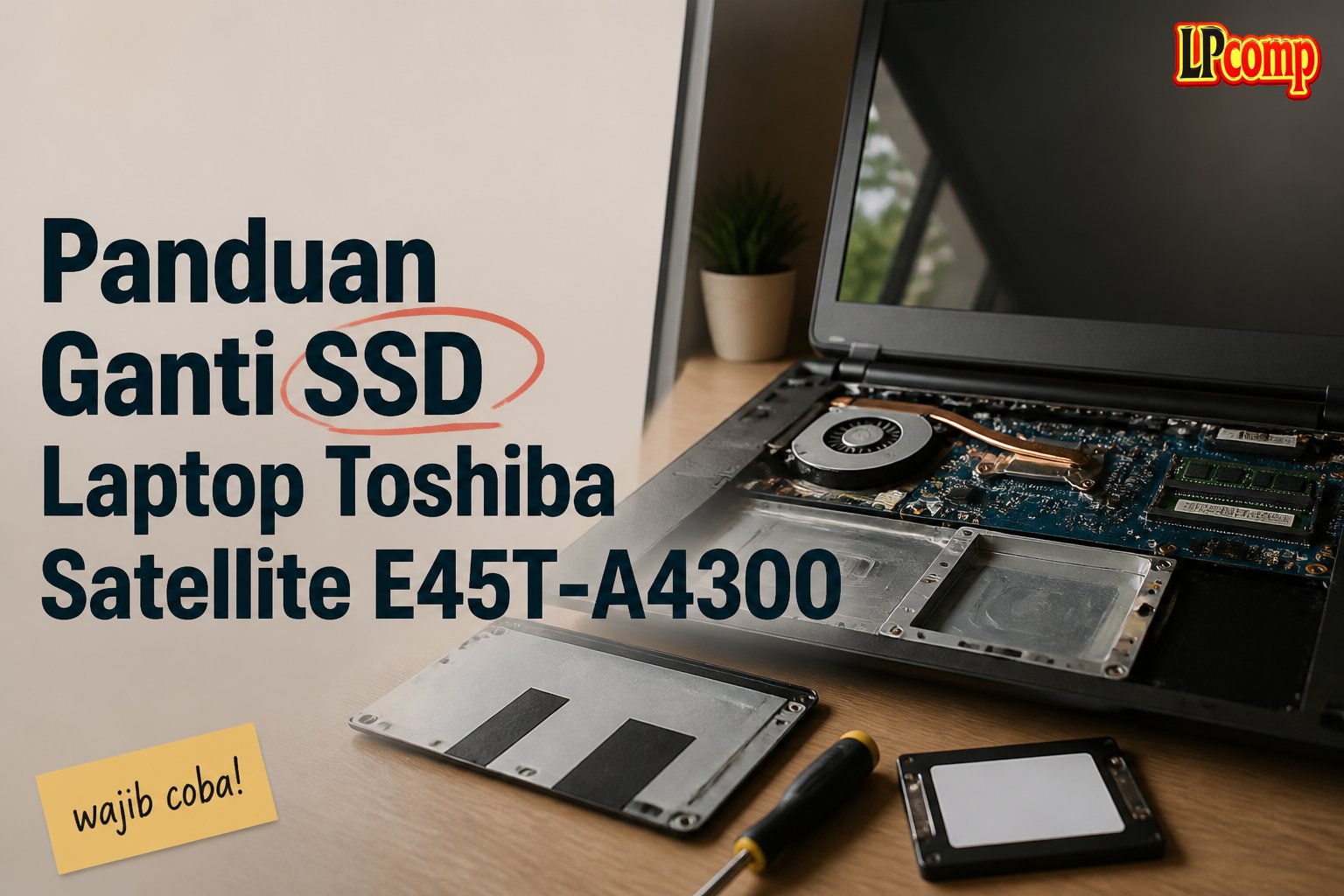 Panduan Ganti SSD Laptop Toshiba Satellite E45T-A4300