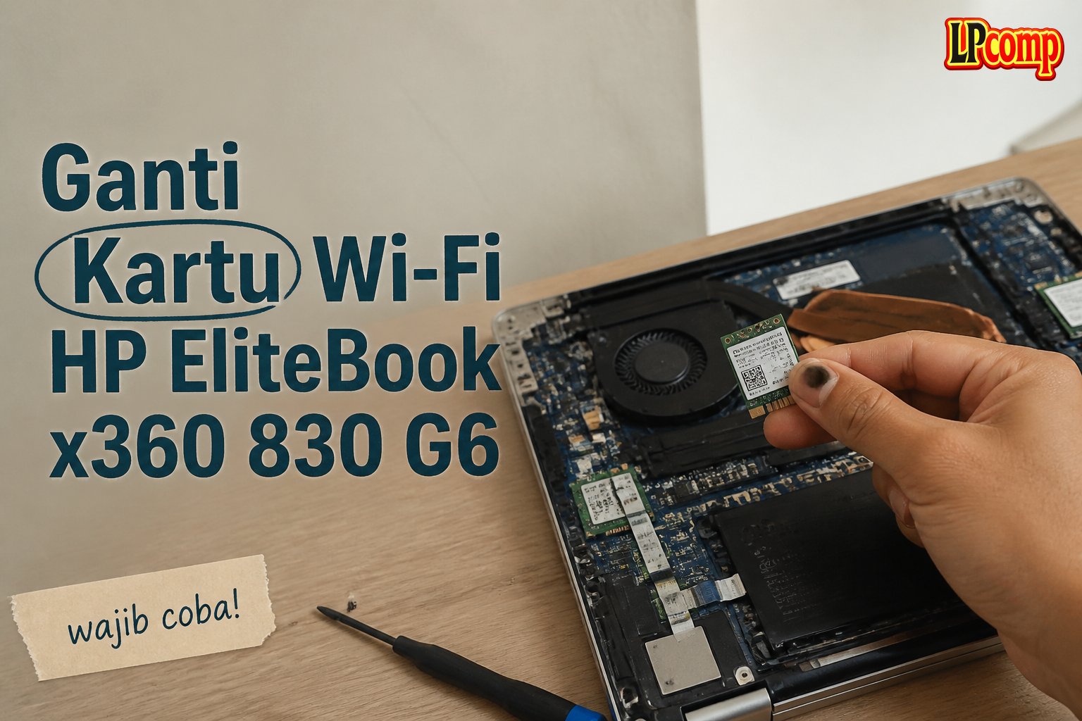 Ganti Kartu Wi-Fi HP EliteBook x360 830 G6