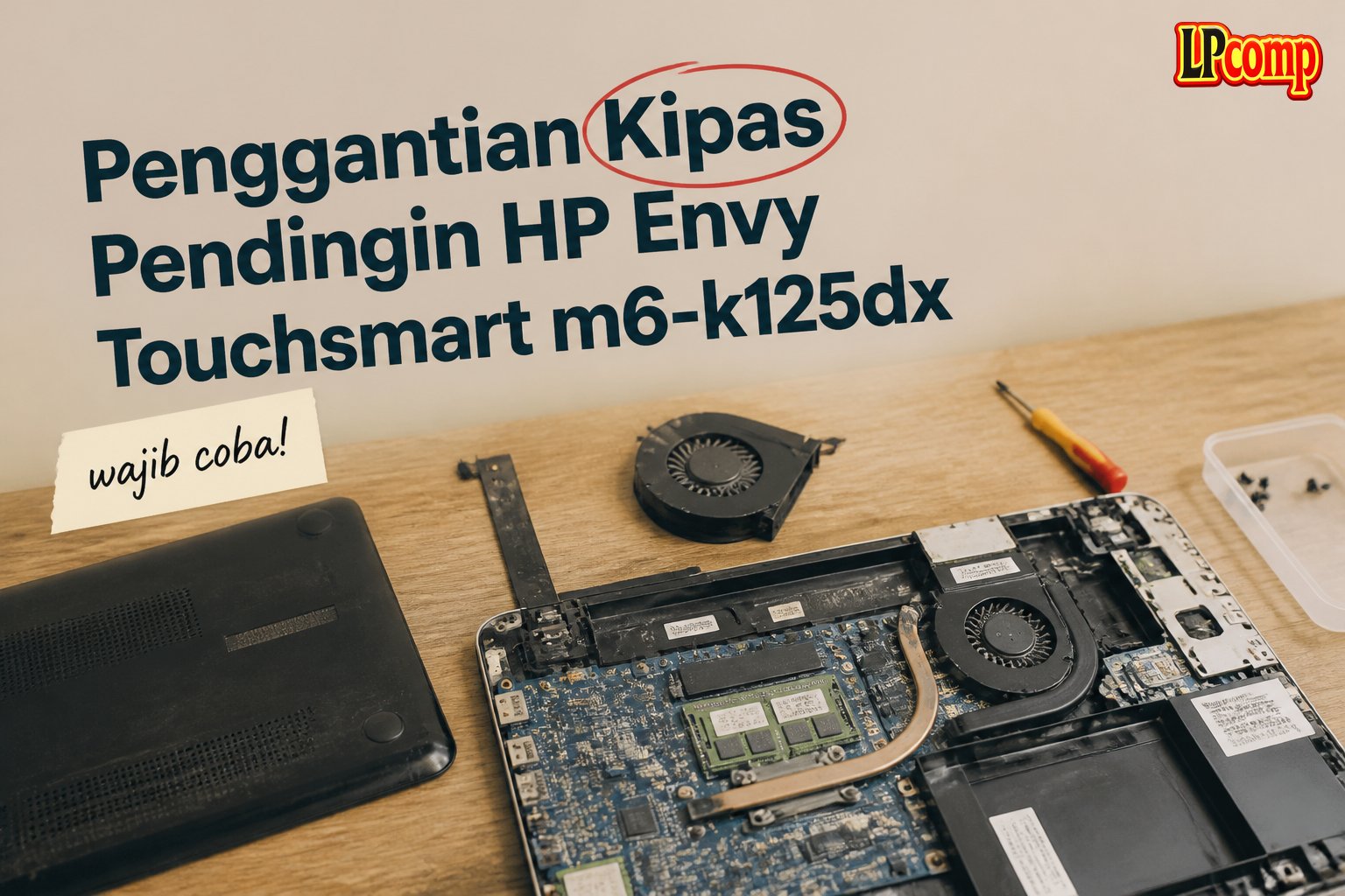 Penggantian Kipas Pendingin HP Envy Touchsmart m6-k125dx