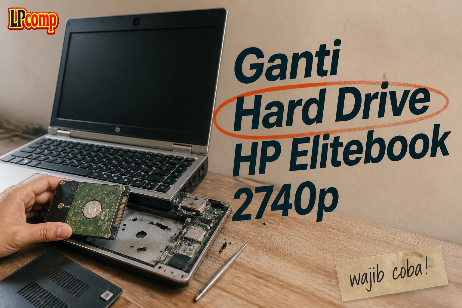 Ganti Hard Drive HP Elitebook 2740p