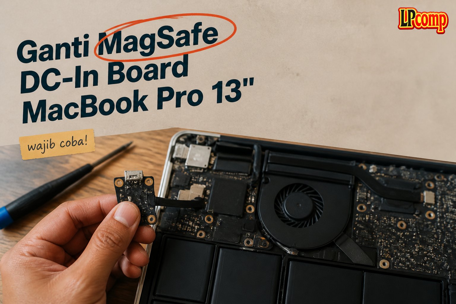 Ganti MagSafe DC-In Board MacBook Pro 13"