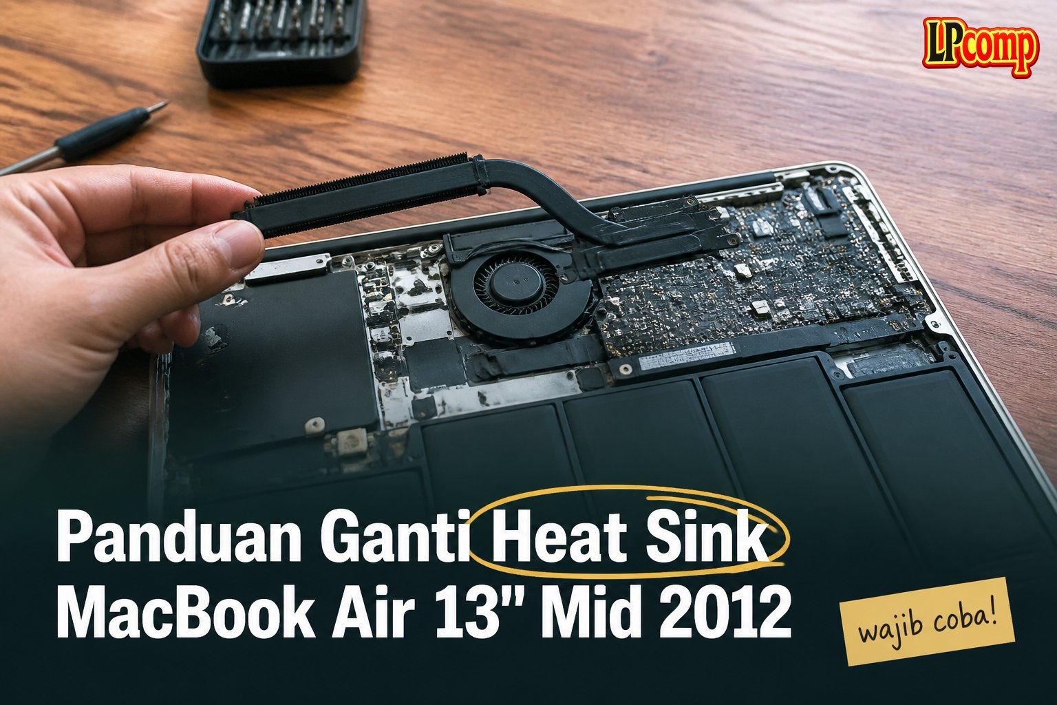 Panduan Ganti Heat Sink MacBook Air 13" Mid 2012
