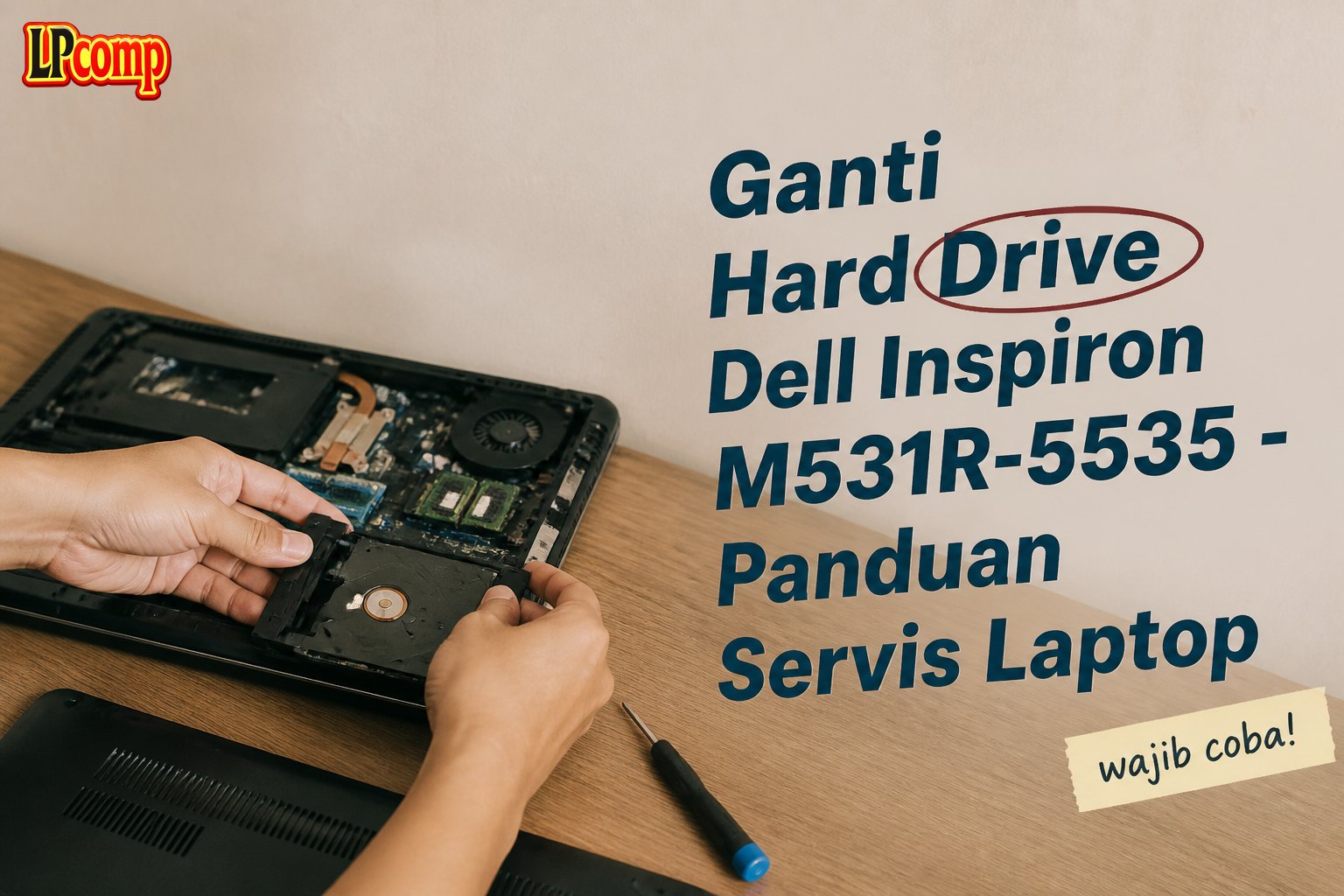 Ganti Hard Drive Dell Inspiron M531R-5535 - Panduan Servis Laptop