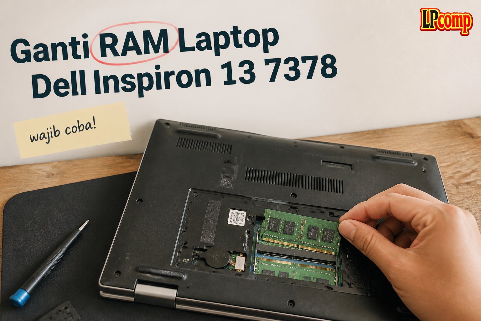 Ganti RAM Laptop Dell Inspiron 13 7378