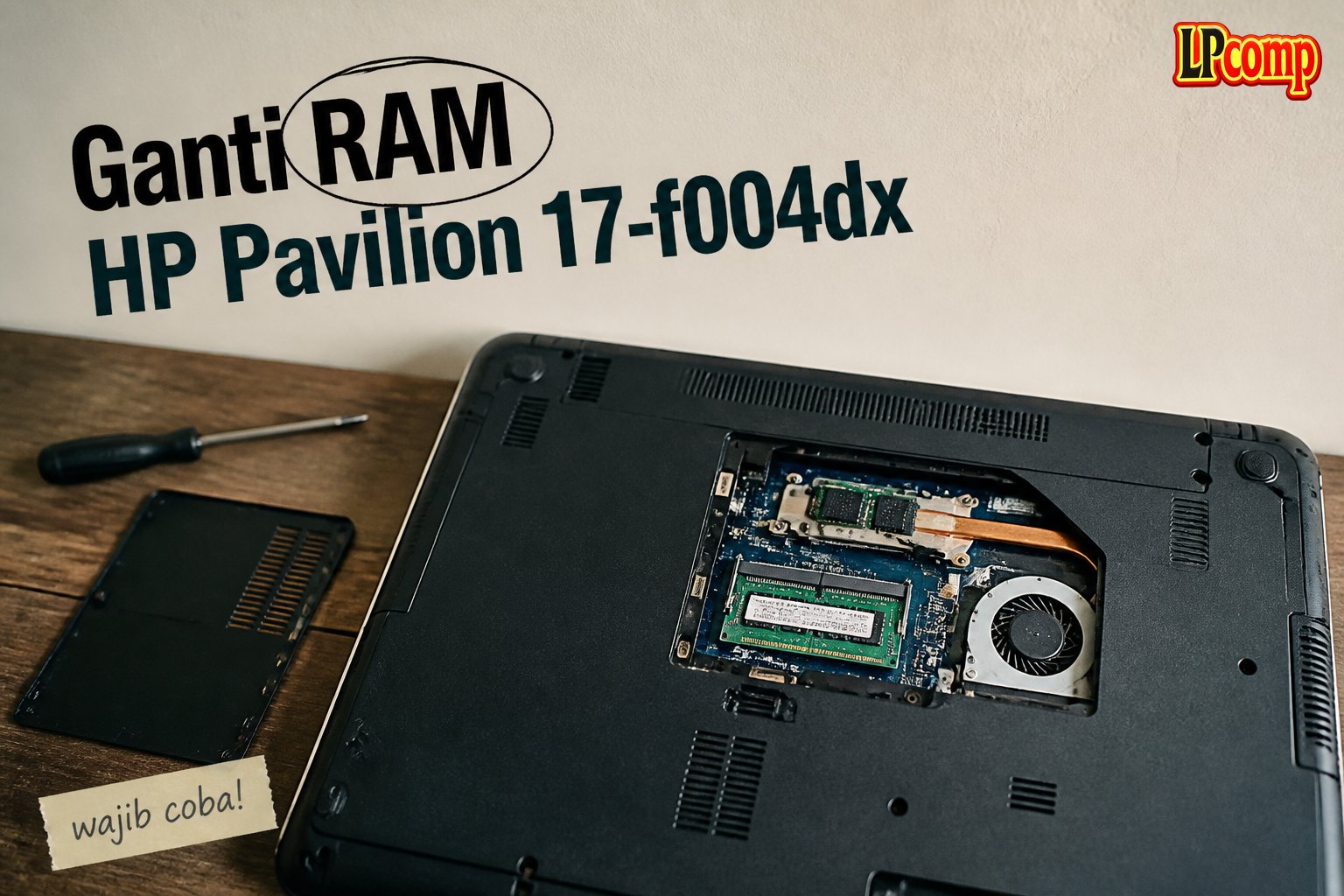 Ganti RAM HP Pavilion 17-f004dx