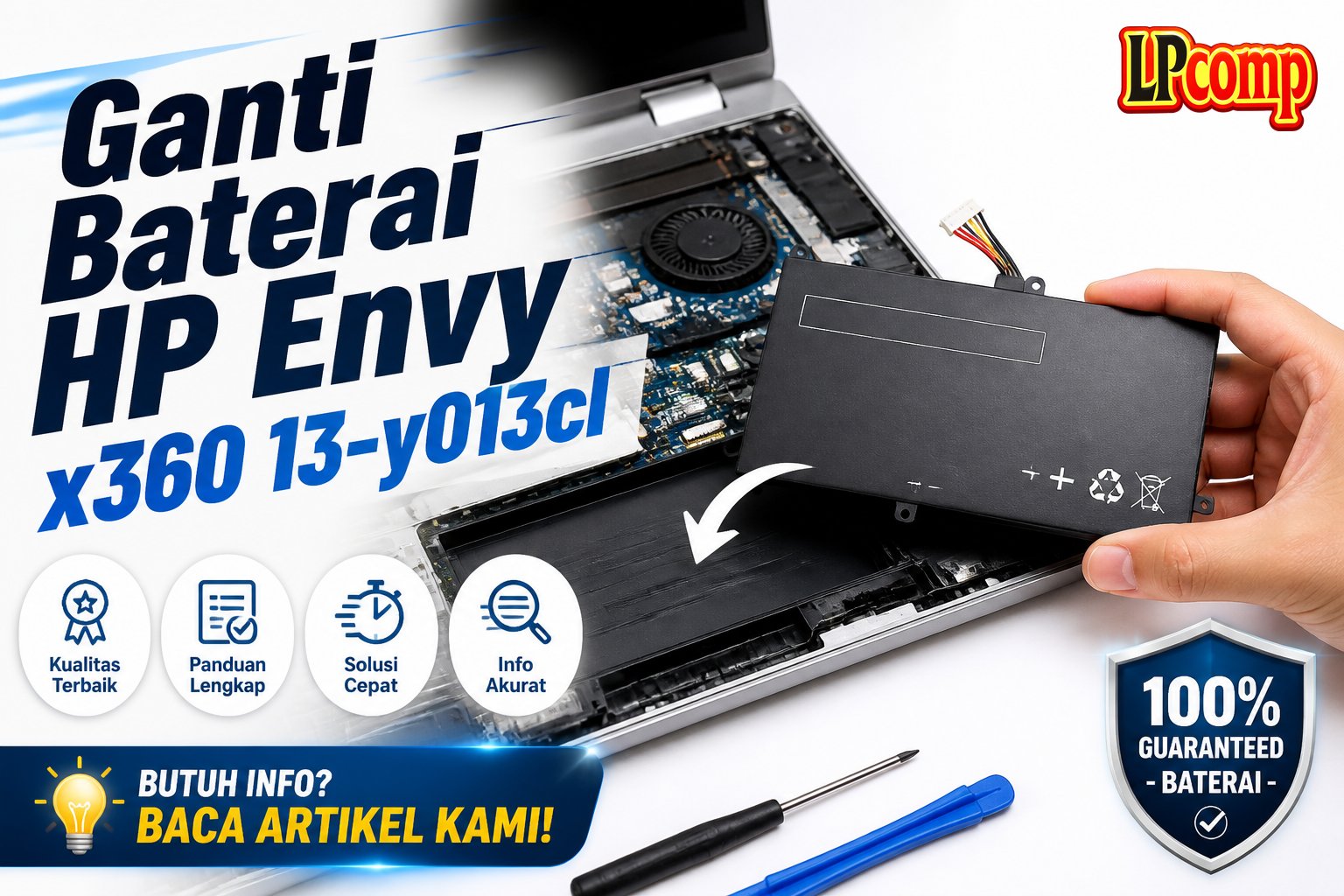 Ganti Baterai HP Envy x360 13-y013cl