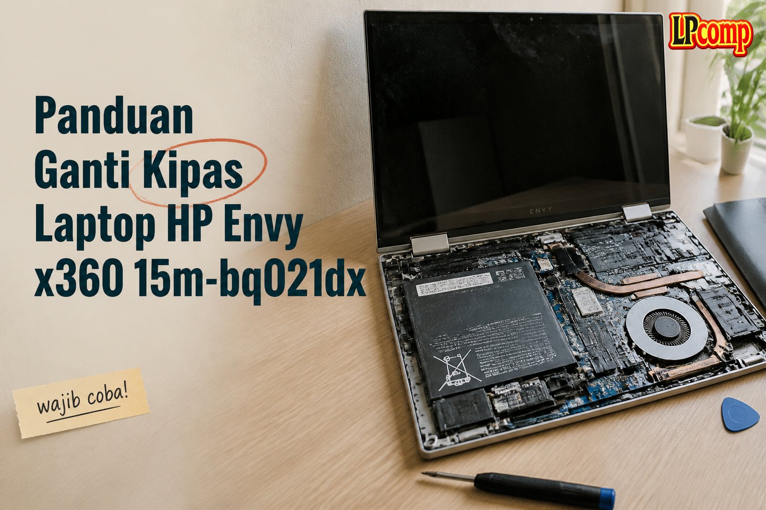 Panduan Ganti Kipas Laptop HP Envy x360 15m-bq021dx