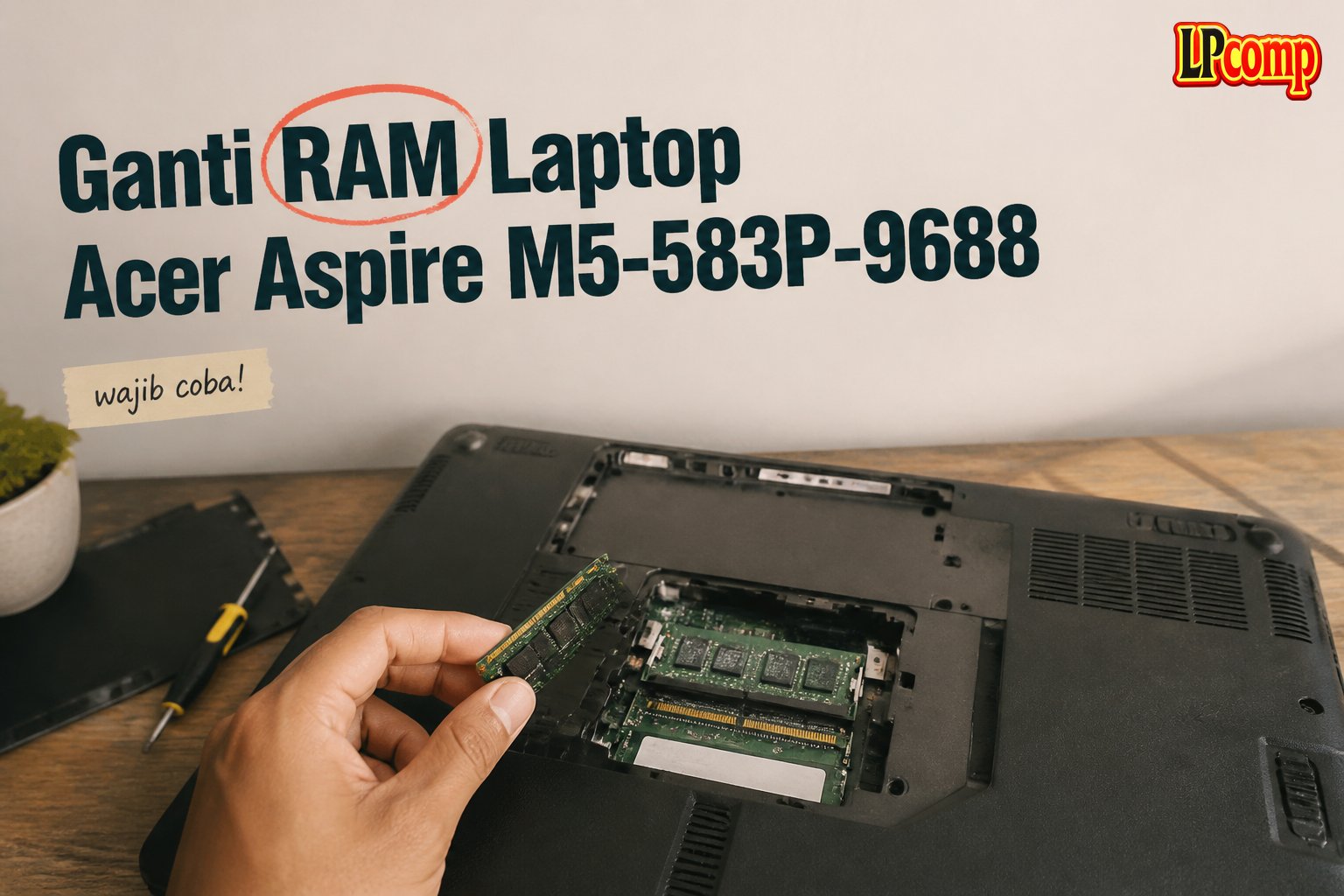Ganti RAM Laptop Acer Aspire M5-583P-9688